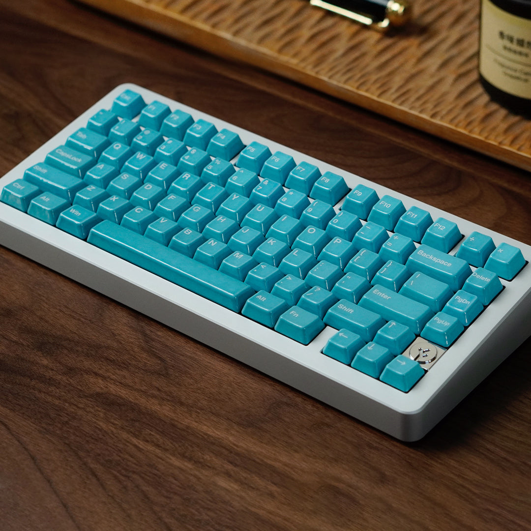 Ceramic Keycap Full Set-Canal Blue