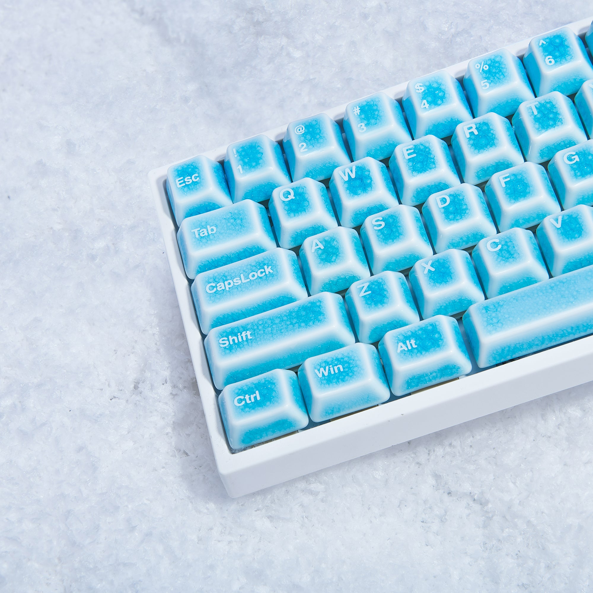 Ceramic Keycap Full Set-Blue Crazed