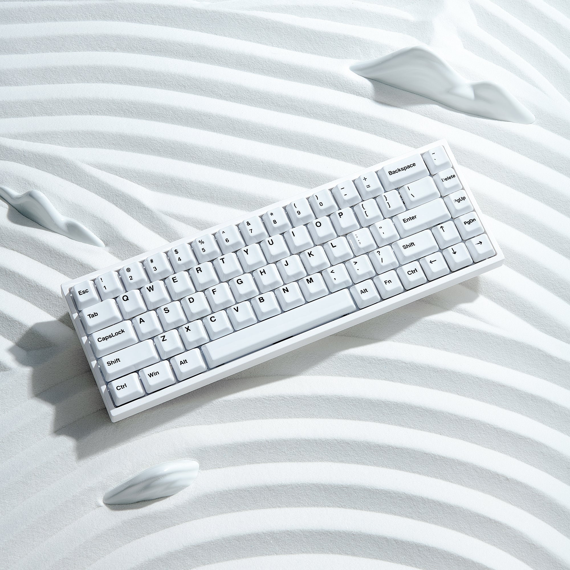 Conjunto Completo de Keycaps Cerâmicas V2-Branco