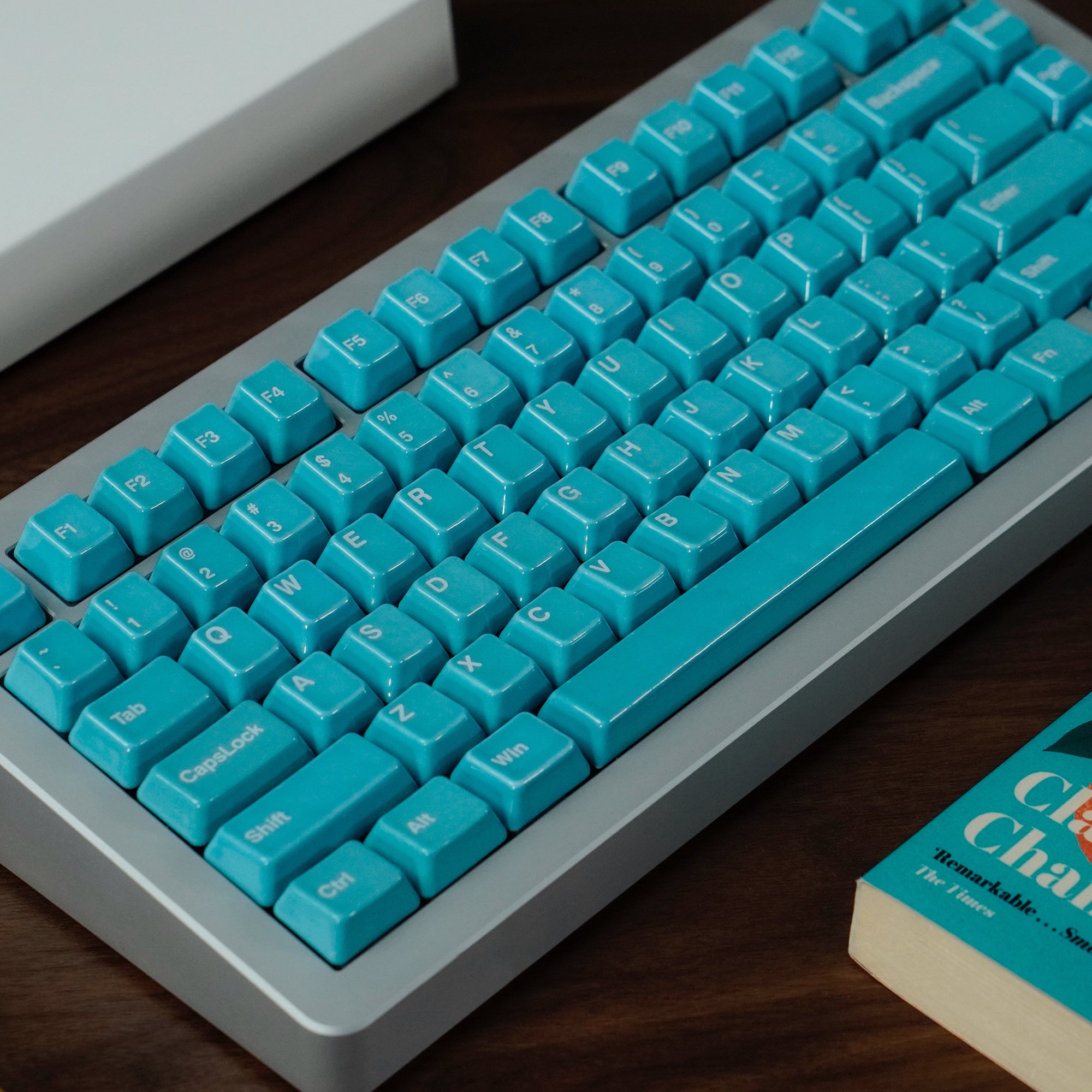 Ceramic Keycap Full Set-Canal Blue