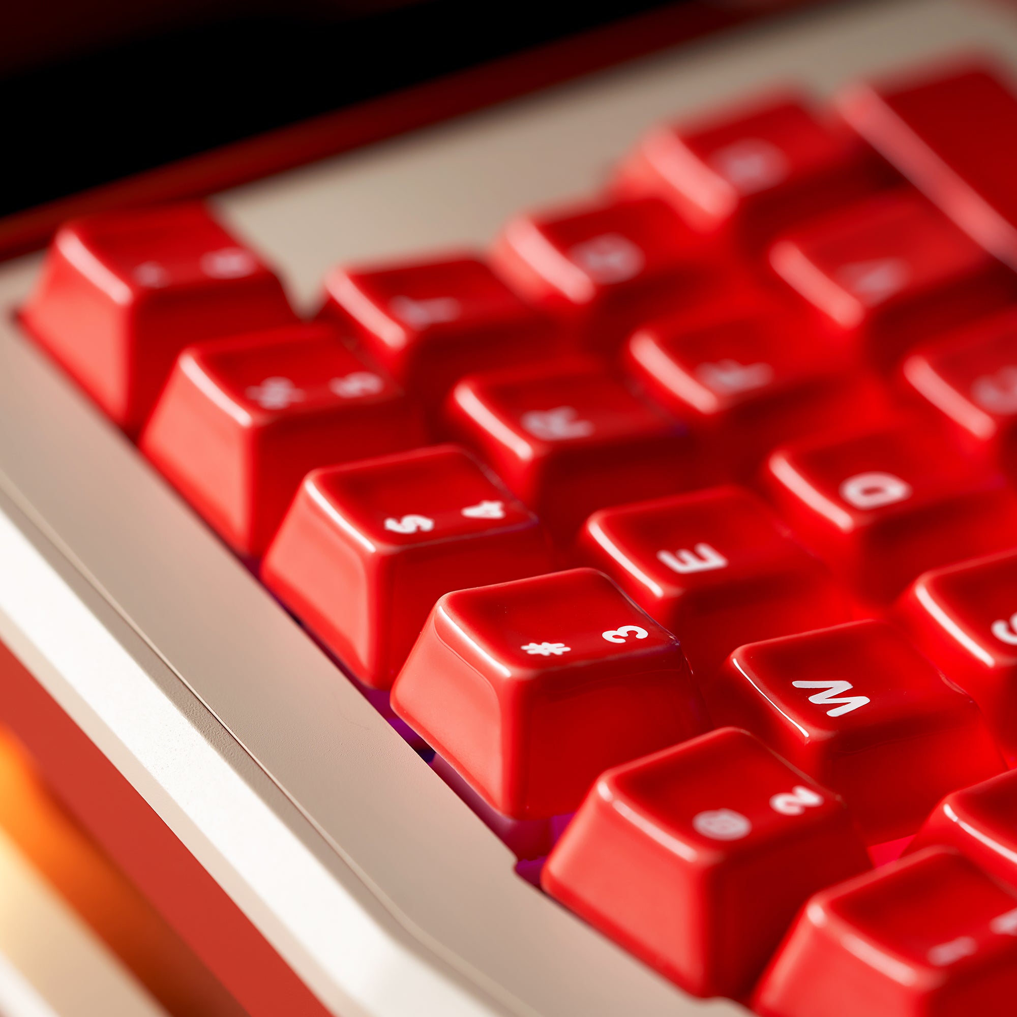 Ceramic Keycap Vollset - Rot