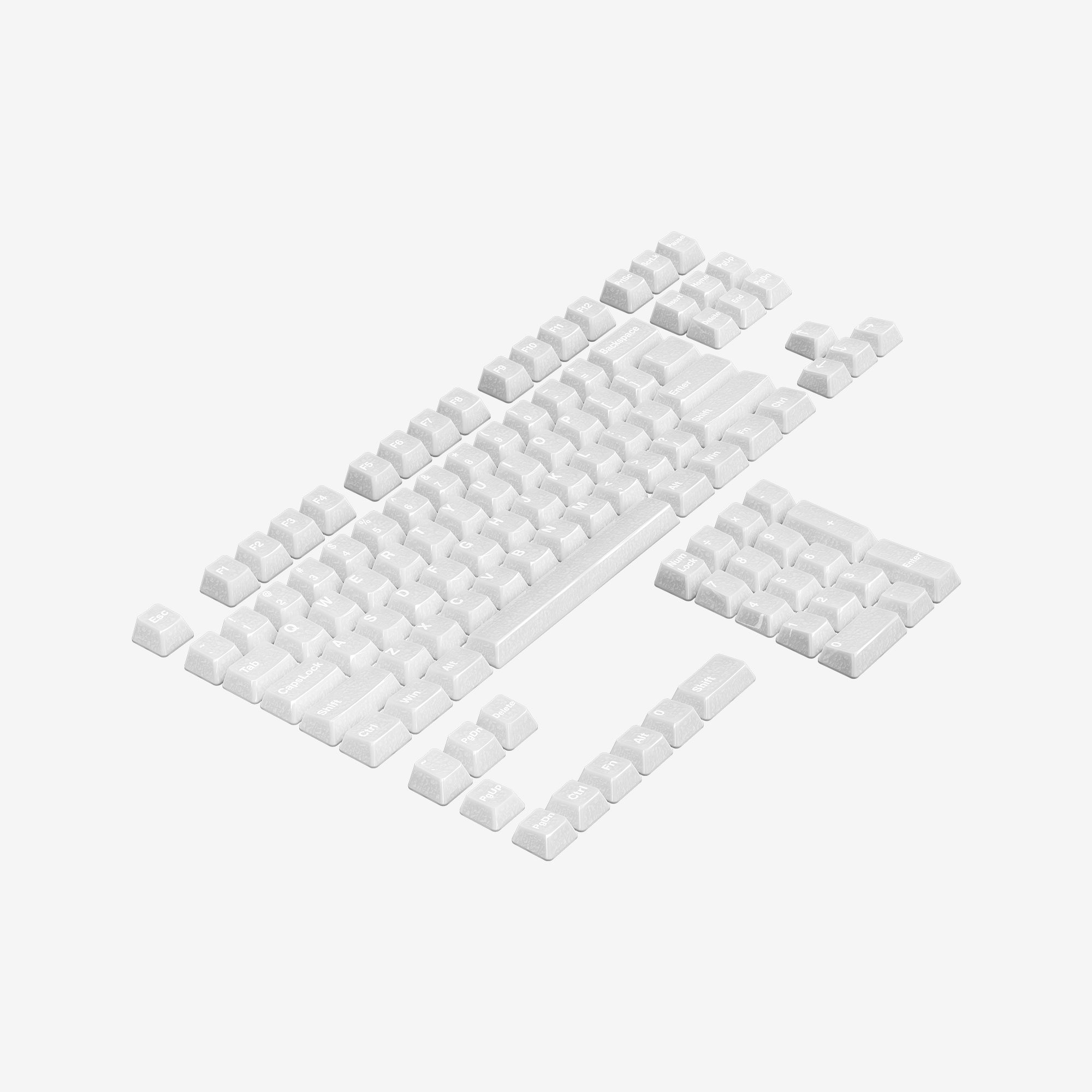 Ceramic Keycap Vollset - Weiß Gekrakeelt